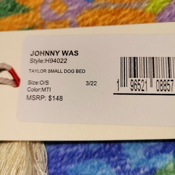 Last 1 Johnny Was Taylor Mandala Reversible Dog Bed, Orange, S, NWT, 24" D, Boho - Picture 16 of 16